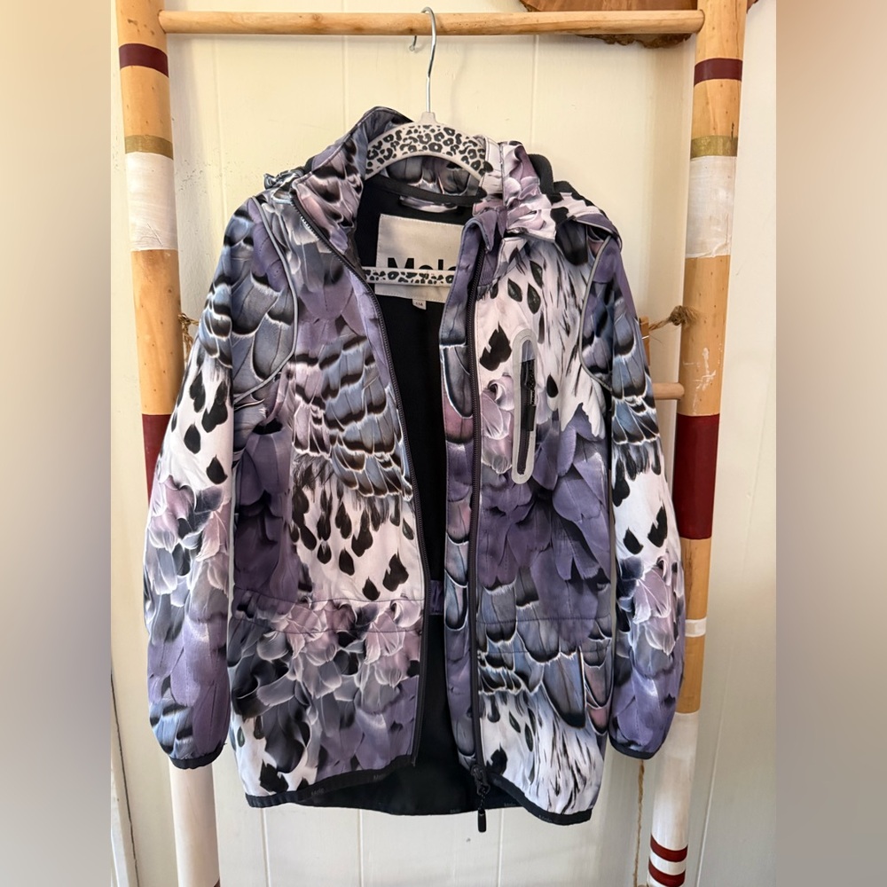 Kids Molo Purple Patterned Jacket.
